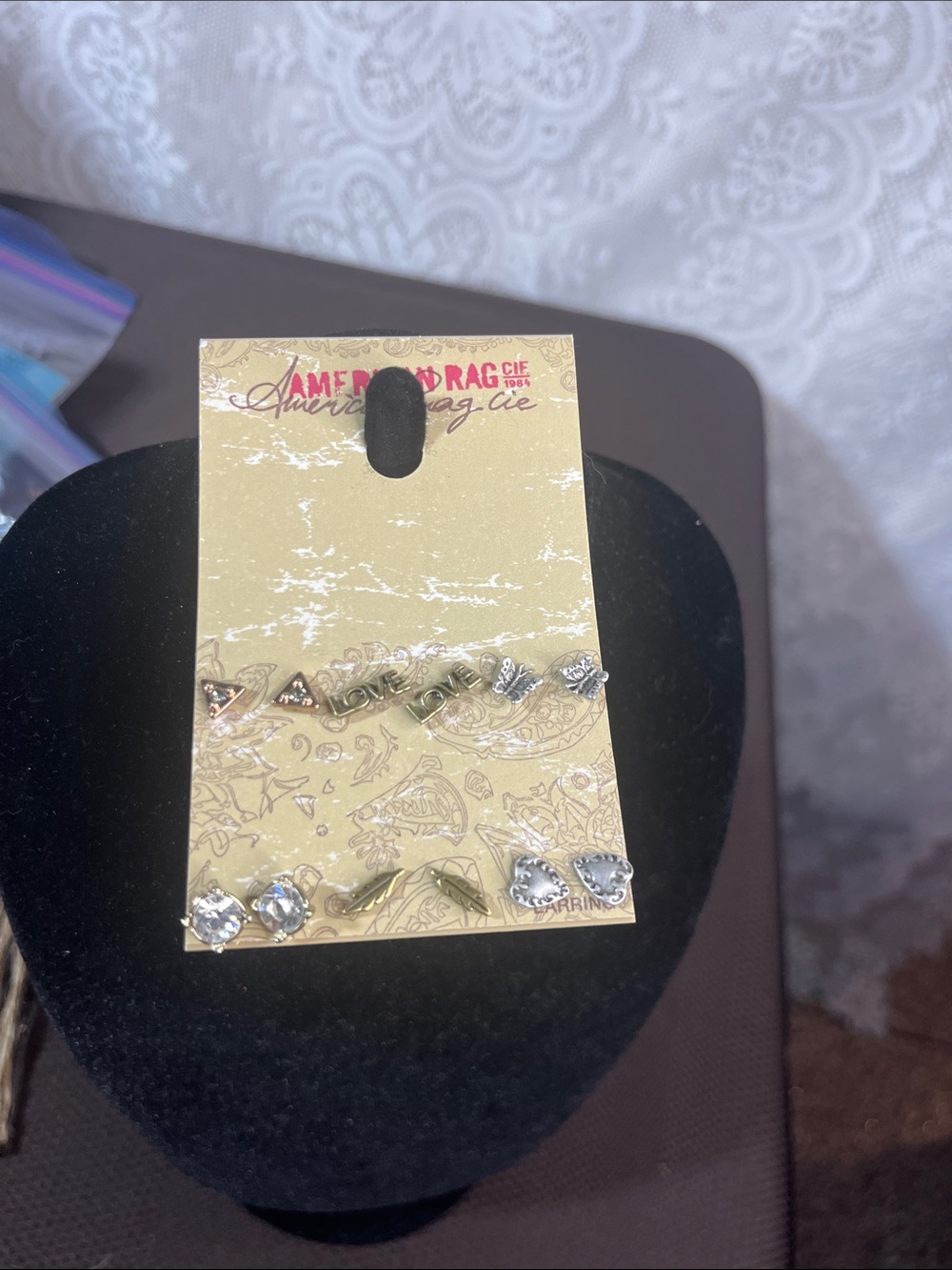 😻5for$15😻American Rag Mixed Metal Stud Earring Set - Gold & Silver 6 pairs NWT